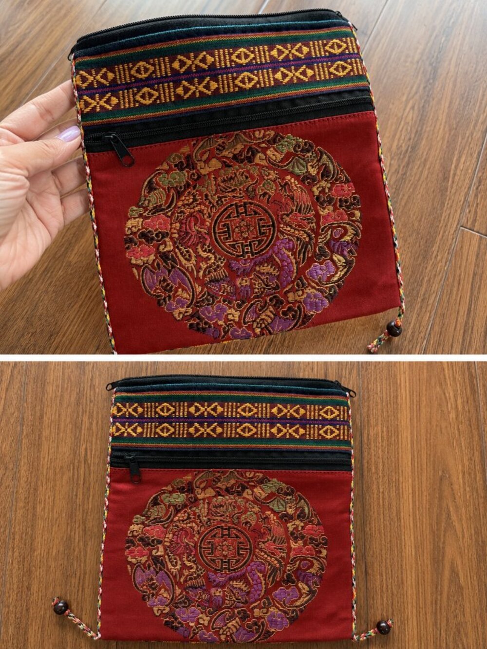 Handwoven Tibetan Brocade Pouch | Artisan Travel & Ritual Bag